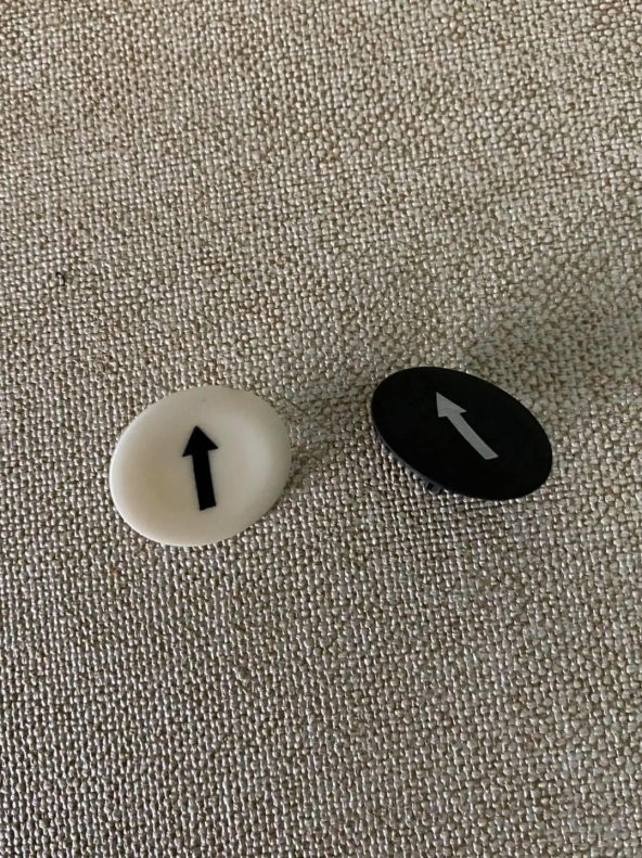 Ok İşaretli Buton Başlığı 24,5mm 210 Adet - Vinç Kumandası vb Buton Başlığı - 4