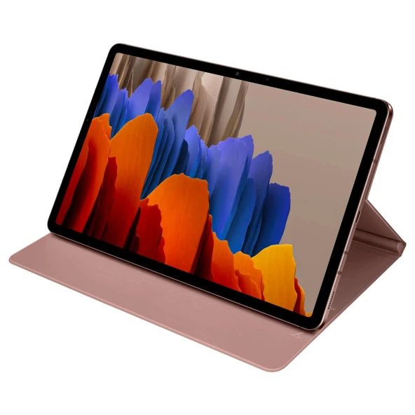 Samsung Galaxy Tab S7 5G Antimikrobiyal Kaplamalı Kapaklı Kılıf Pembe Samsung Türkiye Garantili - 8