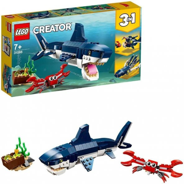 LEGO Creator 3’ü 1 arada Derin Deniz Yaratıkları Yapım Kiti 31088