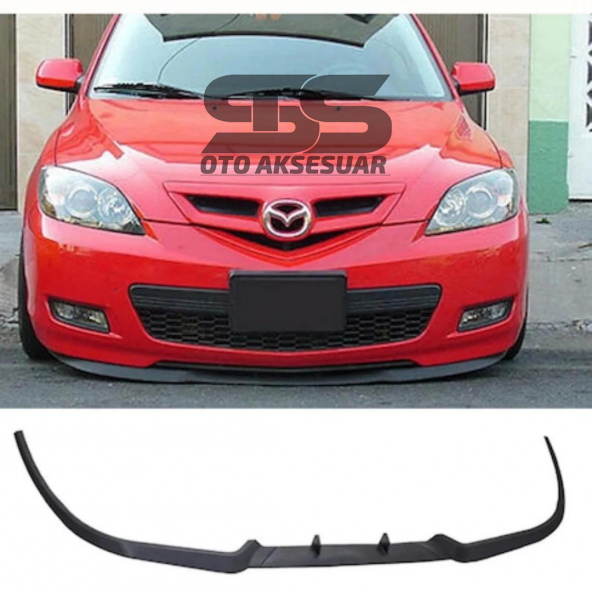 Mazda 3 Cupra R Uyumlu Ön Lip Mat Siyah Ön Tampon Lip ürün görseli