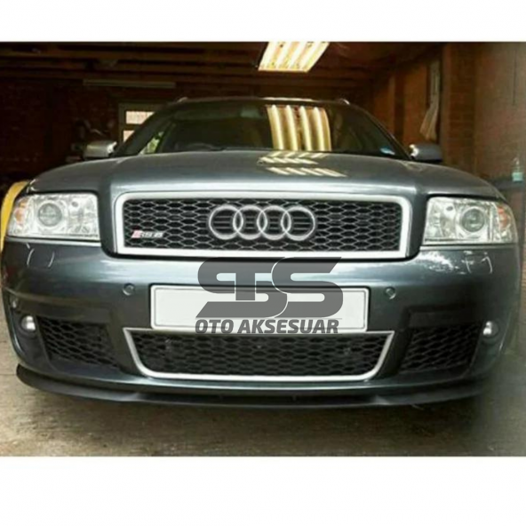 Audi A6 Rs6 Cupra R Uyumlu Ön Lip Mat Siyah Ön Tampon Lip - 2