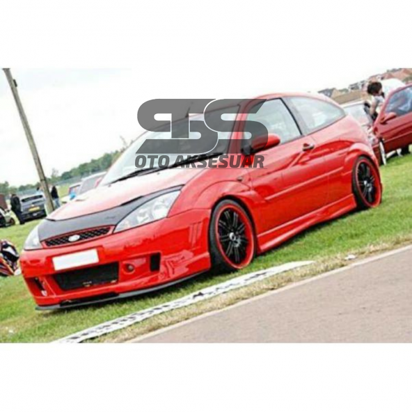 Ford Focus Mk1  1999–2004 Cupra R Uyumlu Ön Lip Mat Siyah Ön Tampon Lip - Resim 6