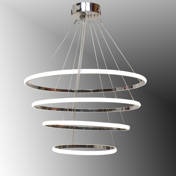 TT Aydınlatma TT300-4 KR  Halka 4 lü Krom Kaplama Led Avize