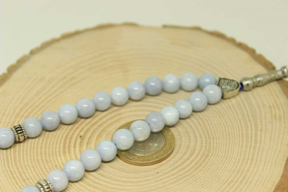 Akuamarin Taşı Tesbih 8mm - Resim 2
