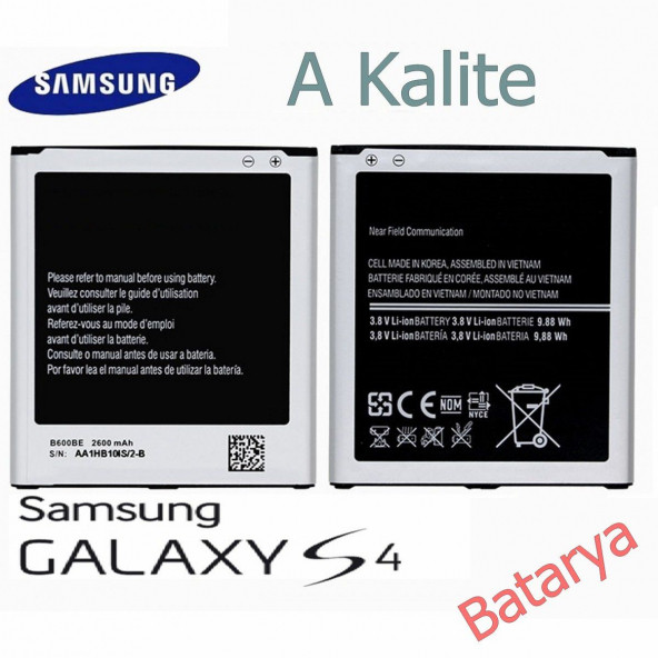 Samsung Galaxy S4 i9500 Batarya Uyumlu Yedek Batarya