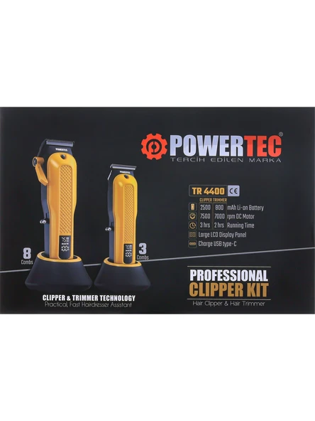 Powertec TR-4400 2'li Sakal Saç Kesme Makinesi - Resim 5