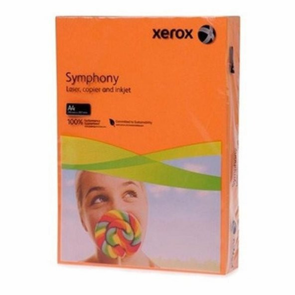 Xerox A4 Symphony Turuncu 80 Gram 1 Top 500 Adet Turuncu Kağıt