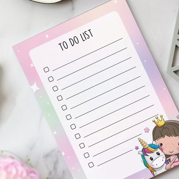 To Do List - Unicorn And Princess Not Defteri