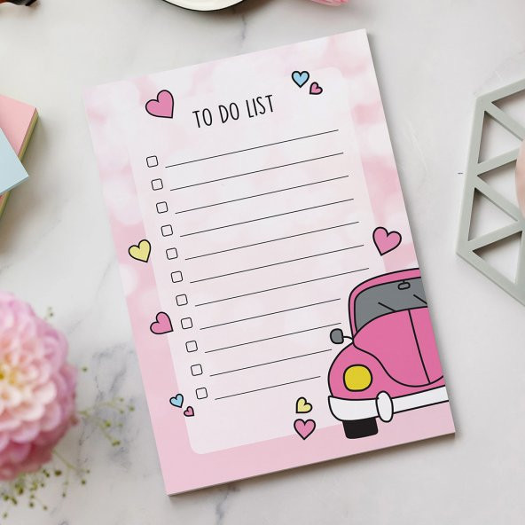 To Do List - Pink Beetle Not Defteri