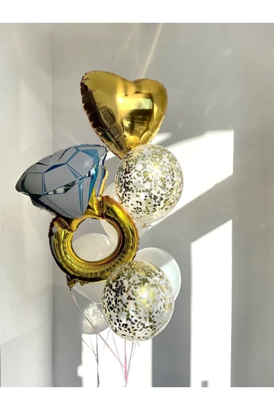 Parti Yüzük Folyo Balon Seti