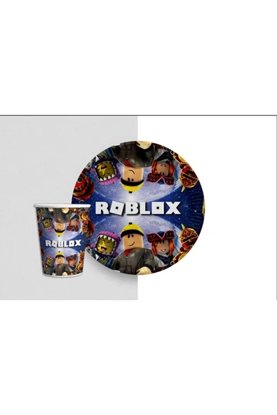 Parti Roblox Karakter Tabak Bardak 8 Adet