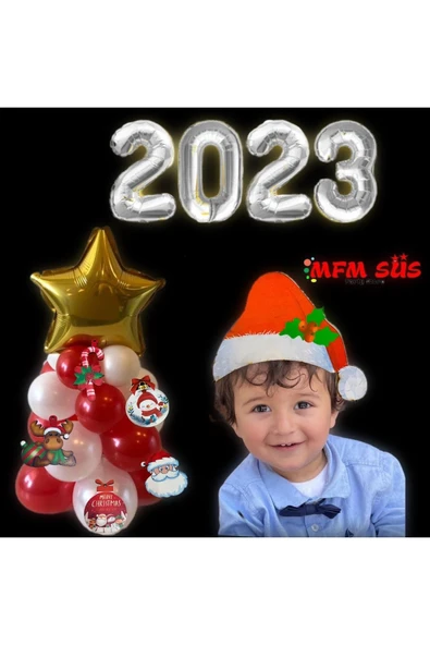Parti Yılbaşı Balondan Çam Ağaç Süsleri Seti