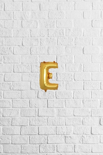 E Harf Folyo Balon Gold 16" 40cm