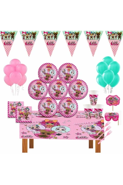8 Kişilik Bebek Doğum Günü Parti Seti