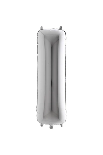 Gümüş Silver Harf Folyo Balon 40 Inç 100 Cm I Harfi