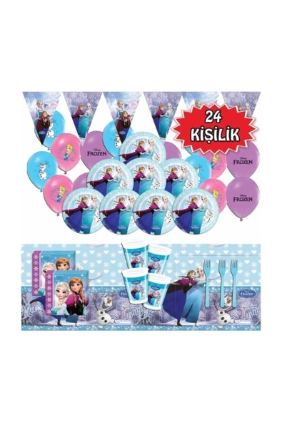 Frozen Elsalı Doğum Günü Konsepti 24 Kişilik