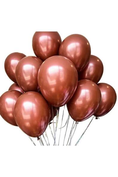 12 Inç Metalik Kahverengi Balon 5'li
