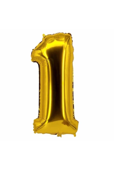 Folyo Balon 1 Rakamı Gold 16 Inç (40 Cm)