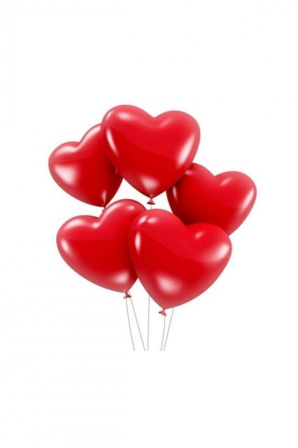 Kırmızı Kalpli Balon 10lu (Özel Günler, Yılbaşı, Sevgililer Günü Süsleme)