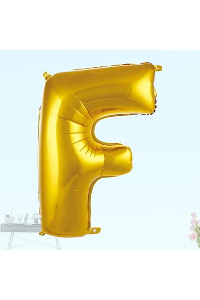 Folyo Balon F Harfi Gold Renk - F Harf Balon - Harf Folyo Balon 100 cm Gold Balon