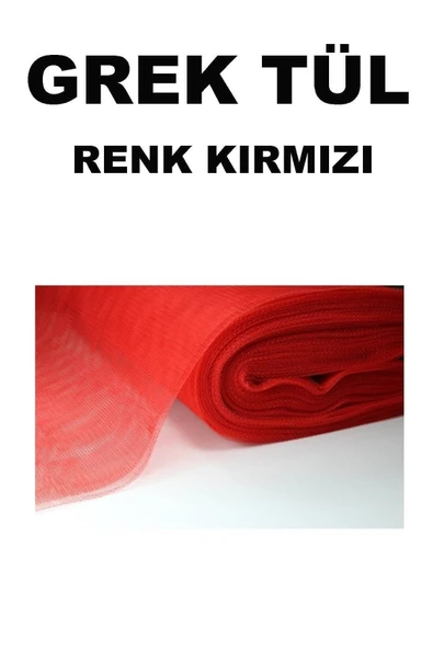 Grek Tül - Renk Kırmızı Genişlik En 2 Metre X Uzunluk Boy 2 Metre Parti Kapı Süsü Süsleme Tülü - 2