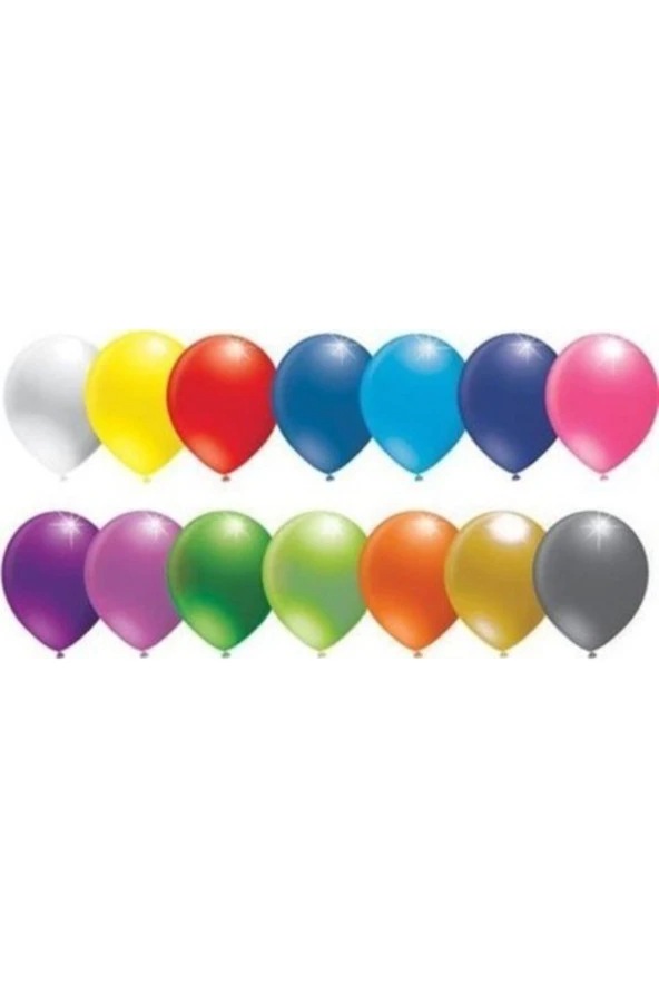 Karışık Renkli Metalik Balon 12 Inch 100lü