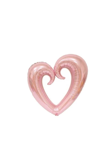 Kalp Folyo Balon Büyük Boy Içi Boş 100 Cm Rose Gold