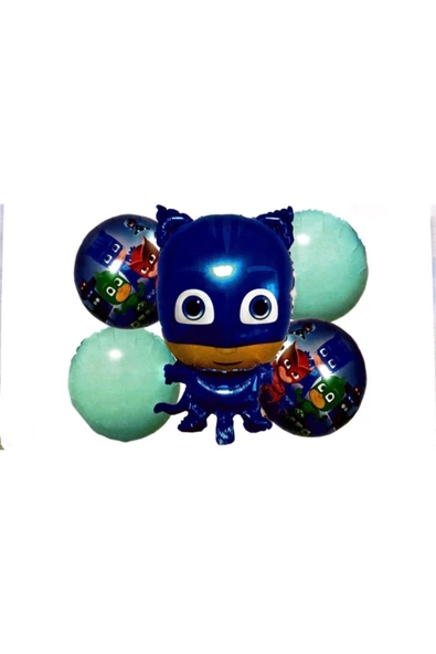 Pj Masks Kedi Çocuk Folyo Balon Seti 5 Adet
