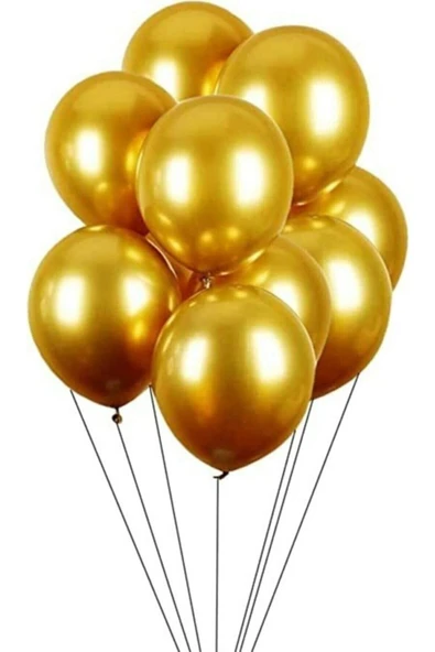 12 Inç Metalik Gold Balon 20'li Metalik Gold Balon