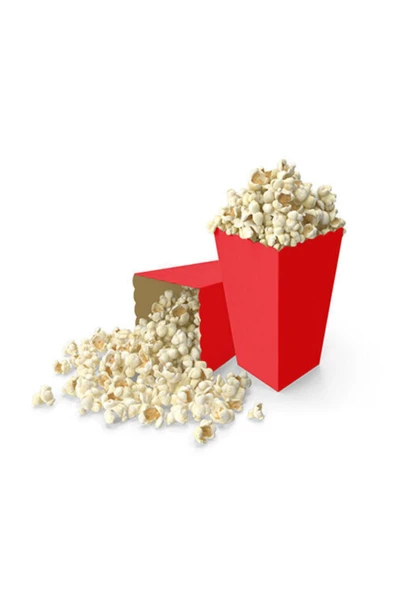 Kırmızı Mısır Kutusu- Popcorn Kutusu