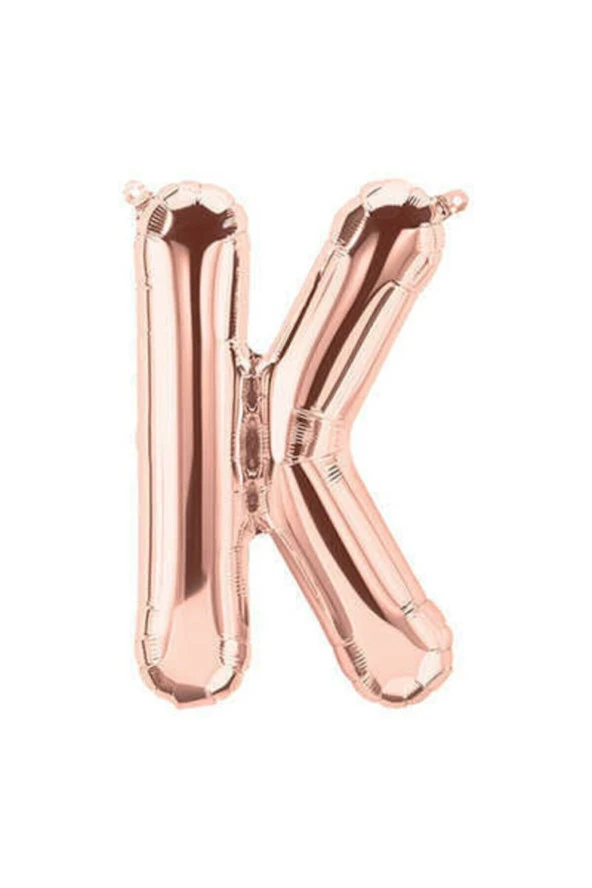 K Harfli Rose Gold Balon 100 Cm Folyo Balon