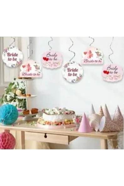 Bride To Be Bekarlığa Veda 6'lı Sarkıt Süs
