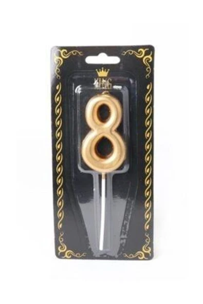 Milyoncu 8 Yaş Gold Rakam Mum