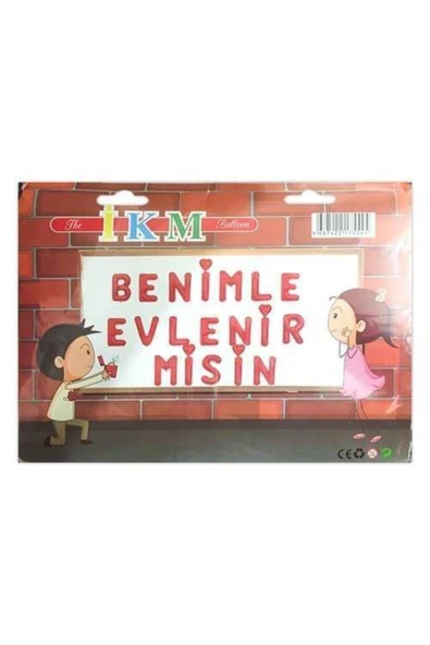 Benimle Evlenir Misin Folyo Balon