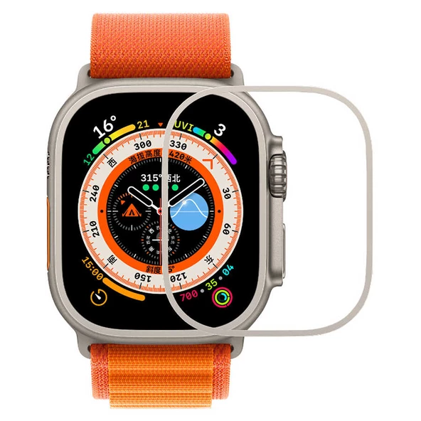 Vendas Apple Watch Ultra 49mm Uyumlu Metal Kasa Koruyucu Saat Çerçevesi