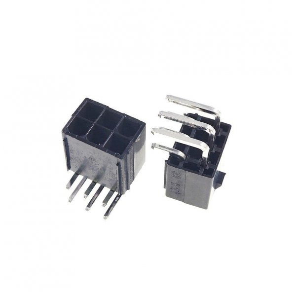 6 Pin Micro Fit 3.0 mm Konnektör Kart Tipi 90 derece ürün görseli