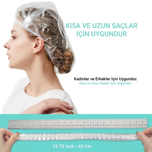 Esnature Tek Kullanımlık Naylon Duş Bonesi 50 Adet - 2