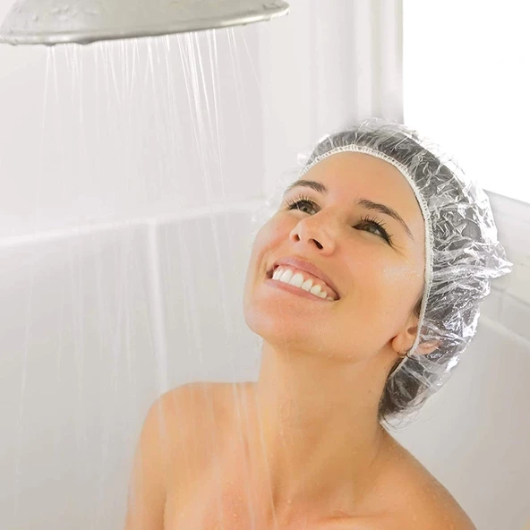 Esnature Tek Kullanımlık Naylon Duş Bonesi 50 Adet - 3