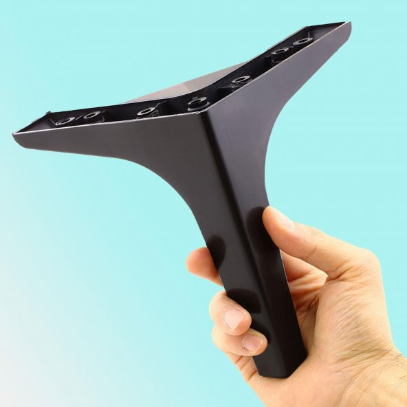 Lüks Mobilya Kanepe Sehpa TV Ünitesi Koltuk Ayağı 17 cm Siyah Baza Ayak - 7
