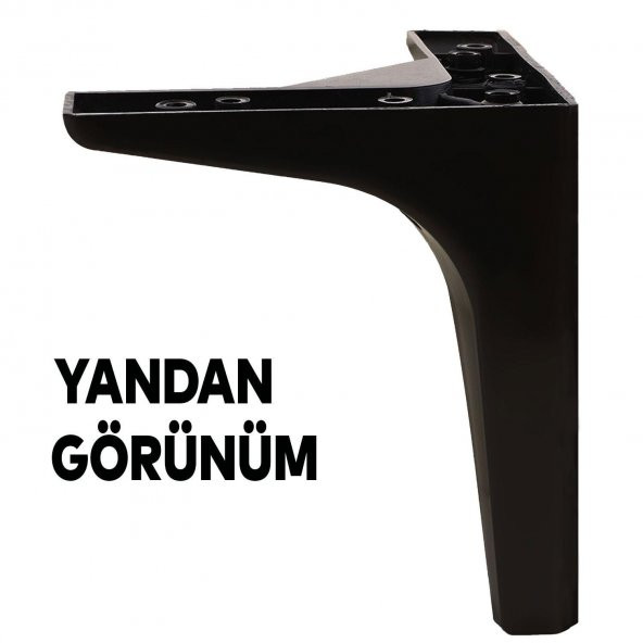 Lüks Mobilya Kanepe Sehpa TV Ünitesi Koltuk Ayağı 17 cm Siyah Baza Ayak - 8