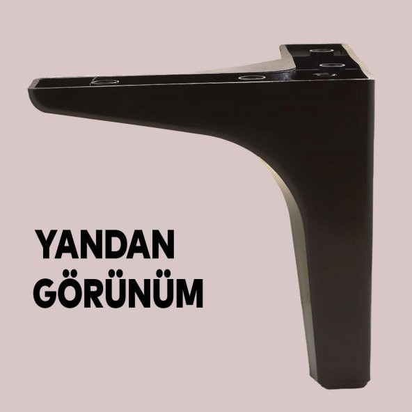 Lüks Mobilya Kanepe Sehpa TV Ünitesi Koltuk Ayağı 14 cm Siyah Baza Ayak - Resim 8