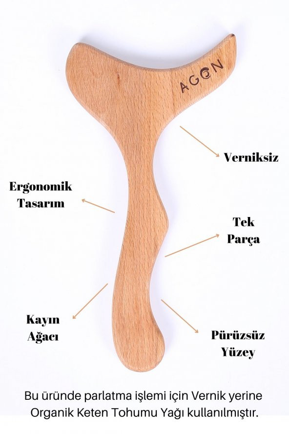 Agon Selülit Giderici Saplı Ahşap Masaj Aleti - 2