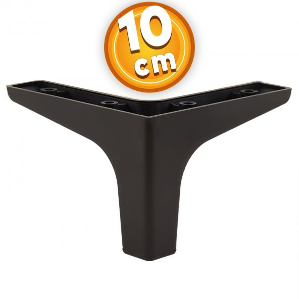 Lüks Mobilya Kanepe Sehpa TV Ünitesi Koltuk Ayağı 10 cm Siyah Baza Ayak ürün görseli