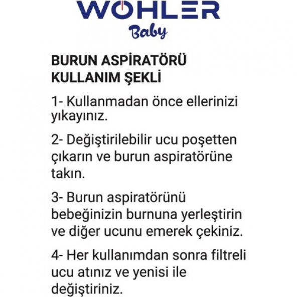 WOHLER BURUN ASPİRATÖRÜ YEDEK UÇLARI 10 LU - 2