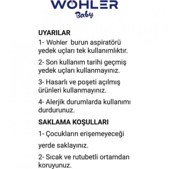 WOHLER BURUN ASPİRATÖRÜ YEDEK UÇLARI 10 LU - 3