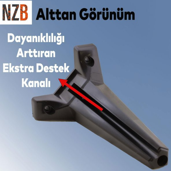 Lüks Mobilya Kanepe Sehpa TV Ünitesi Koltuk Ayağı 20 cm Siyah Baza Ayak - 4