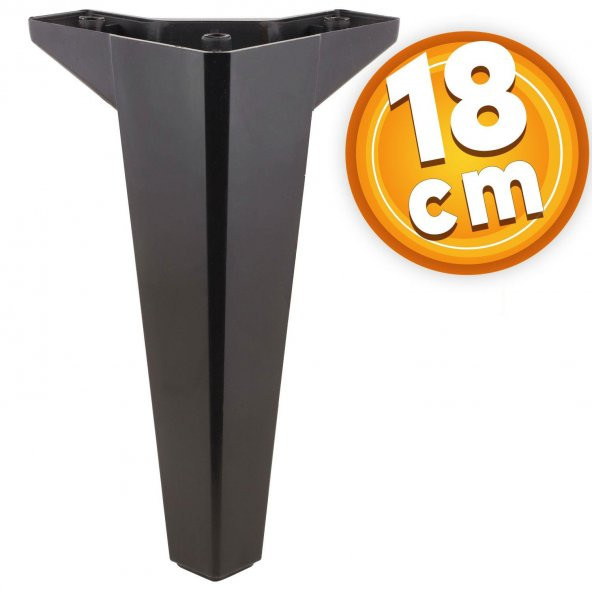 Lüks Mobilya Kanepe Sehpa TV Ünitesi Koltuk Ayağı 18 cm Siyah Baza Ayak ürün görseli