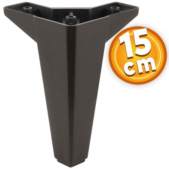 Lüks Mobilya Kanepe Sehpa TV Ünitesi Koltuk Ayağı 15 cm Siyah Baza Ayak
