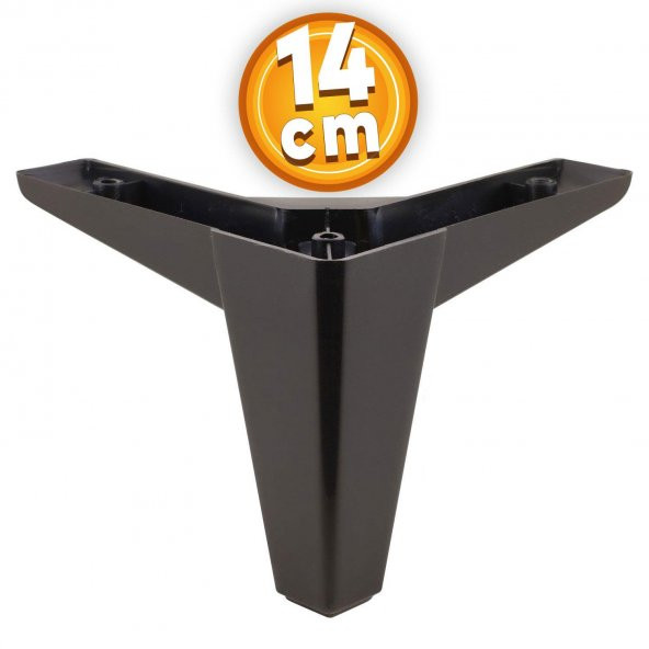 Lüks Mobilya Kanepe Sehpa TV Ünitesi Koltuk Ayağı 14 cm Siyah Baza Ayak ürün görseli