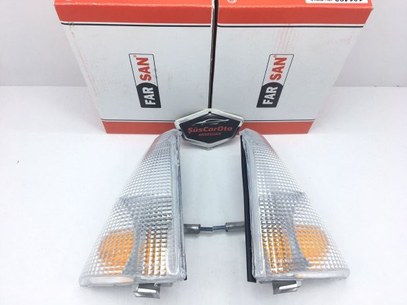 FARSAN Tofaş Beyaz Sinyal Lambası Sağ Sol Takım 2 Adet Şeffaf - 4